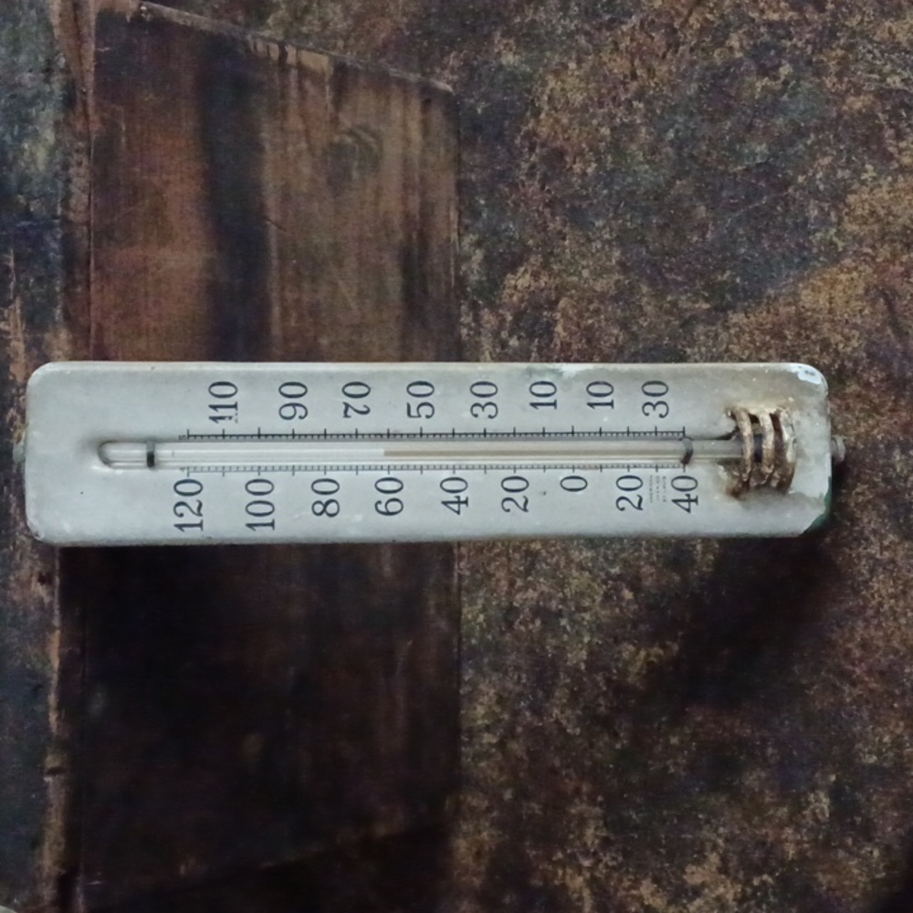 Vintage Metal Thermometer Enamel/Metal Thermometer American Ther. Co. St. Louis